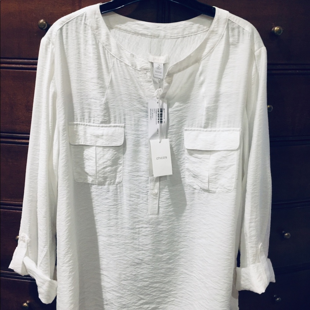Chico’s Patti blouse 3/4 sleeve Size 2